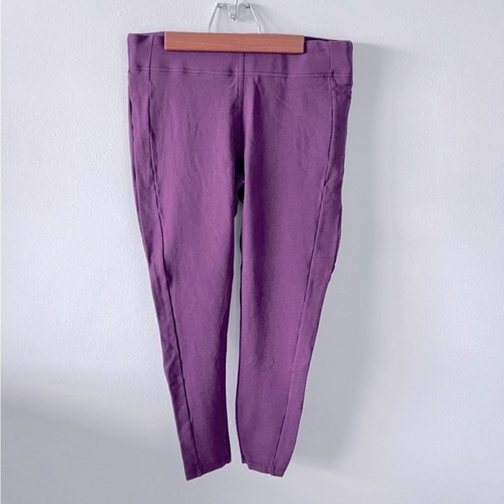 LOFT Ponte Stretch Legging in Wine High Waisted